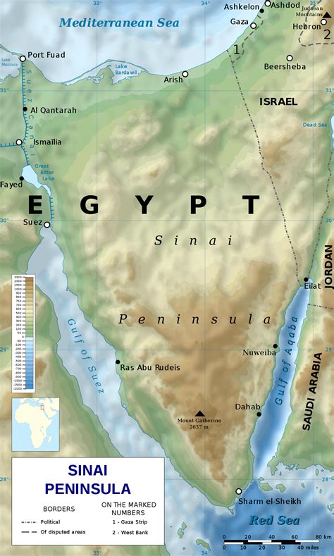 sinai desert map